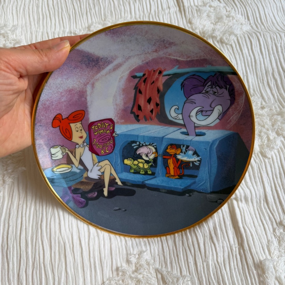 Franklin Mint Flintstones Wilma Modern Stone-Age Woman Collector Plate 1994 Vtg